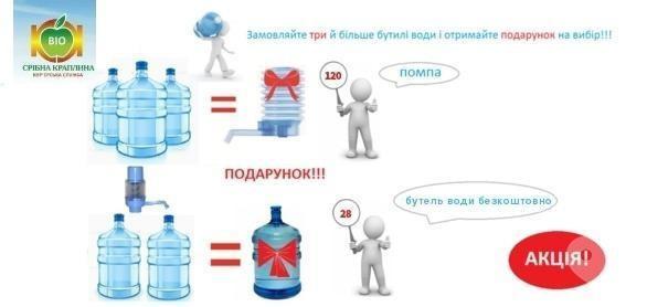 Акция - Закажи 3 бутыли воды "Срібна краплина" – получай подарки, фото Акция - Закажи 3 бутыли воды "Срібна краплина" – получай подарки