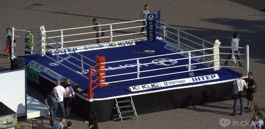 Фото 1 - На главной площади Черкасс тренировались боксеры