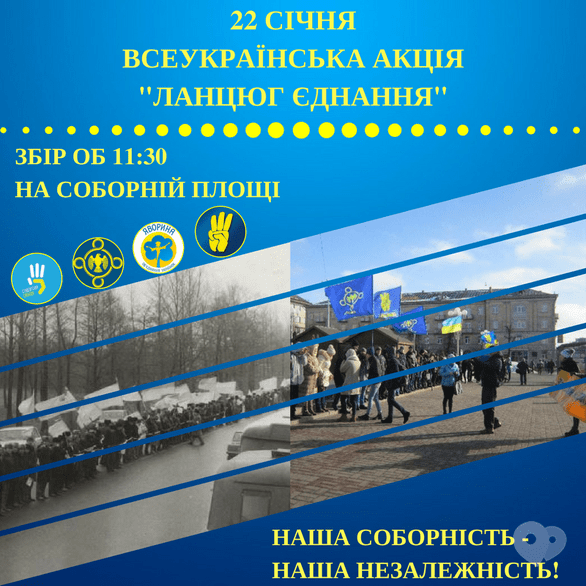 Спорт, відпочинок - Ланцюг Єднання до Дня Соборності України в Черкасах