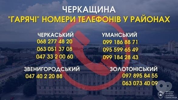 Обучение - Черкасщина 'горячие' номера телефонов в районах