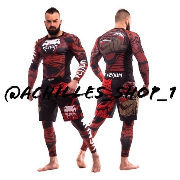MMA Achilles, бойцовский клуб, боевое самбо, панкратион - Компрессионный комплект Venum Crimson Viper