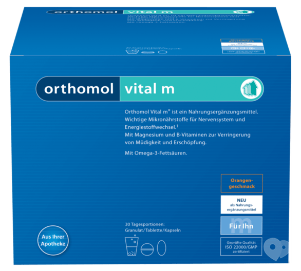 Лікар Здоров'я, центр семейной медицины - Витамины Orthomol Vital M
