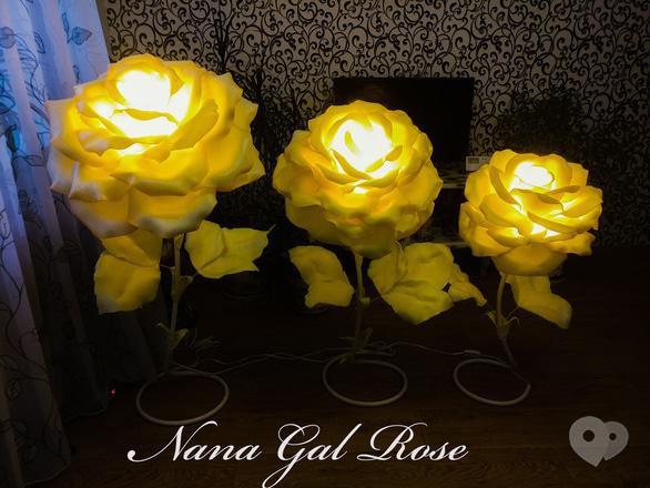 OROVI, Оформлення та організація свят - Трояндочки-світильники 60 см квіти з  ізолону