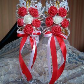 Свадьба - Свадебные бокалы (бокалы) в красном цвете