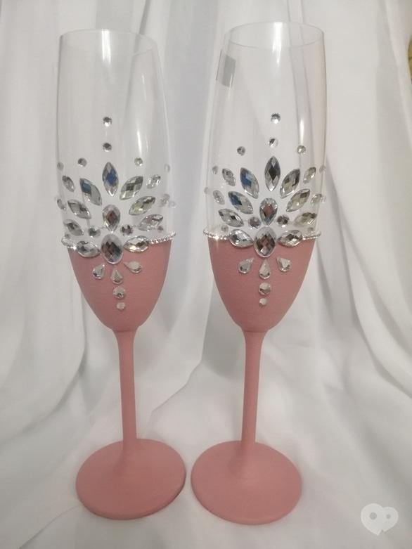 Фото-2 OROVI, Оформление и организация праздников - Свадебные бокалы (бокалы) в розовом цвете