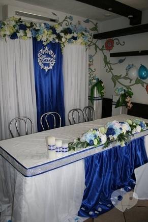 Фото 2 - OROVI, Оформление и организация праздников - Оформление свадьбы в синем цвете, оформление синей свадьбы